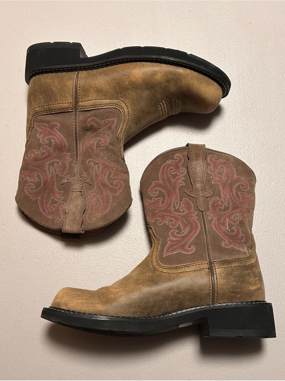 Ariat Women's Fatbaby Western Boot in Brown Bomber - Size 9 - Picture 2 of 9
